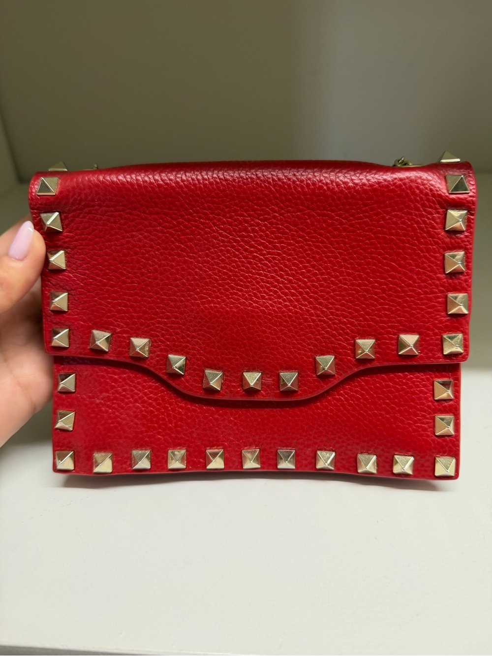 KC Jagger leather studded crossbody purse